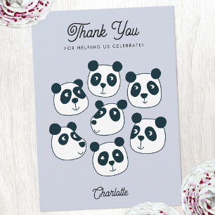Cute Giant Panda Bear Thank You Card
