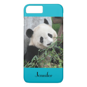 Cute Giant Panda, Blue Background, Name, iPhone 8 Plus/7 Plus Case