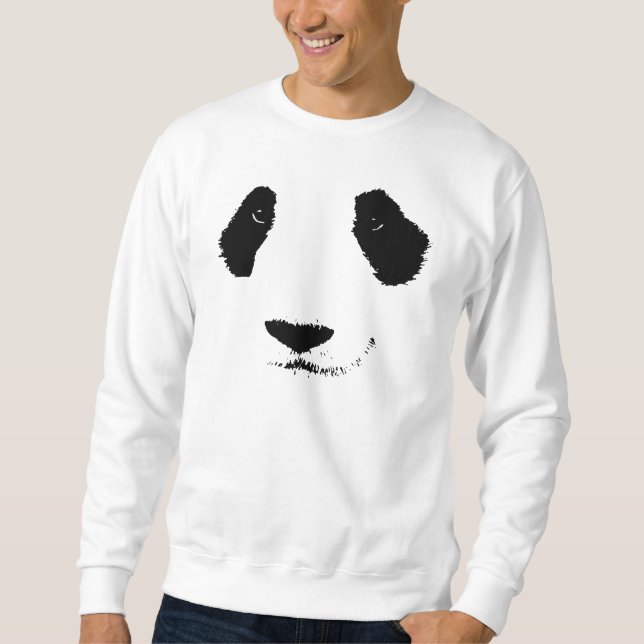 Cute Giant Panda Cartoon Graphic Design Adults Kid Sweatshirt (Front)