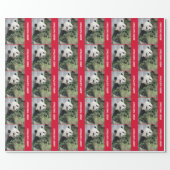 Cute Giant Panda Merry Christmas Wrapping Paper (Flat)