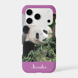 Cute Giant Panda, Purple, Radiant Orchid, Custom iPhone 17 Pro Case
