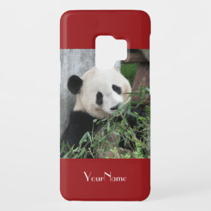 Cute Giant Panda Red Tough Personalized Name Case-Mate Samsung Galaxy S9 Case