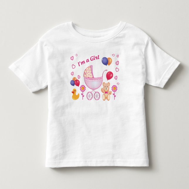 Cute gift Colorful Toddler Girl Shirt (Front)