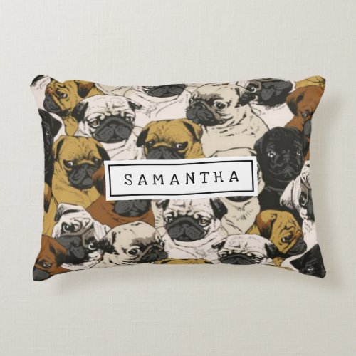 Cute Gift for Dog Lover Dog MomDad Personalized Accent Pillow