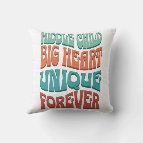 Cute gift for loved unique Middle brothersister Throw Pillow