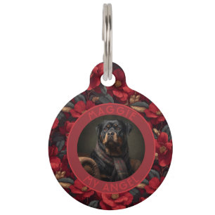 Cute Gift For Pet Owner Gardenias Motif ID Tag