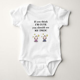 Cute gift for twins, bodysuit for twin girl & boy