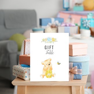 Cute Gift Table Boy Teddy Bear Baby Shower