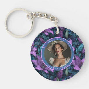 Cute Gifts For Dad Custom Lilies Keychain