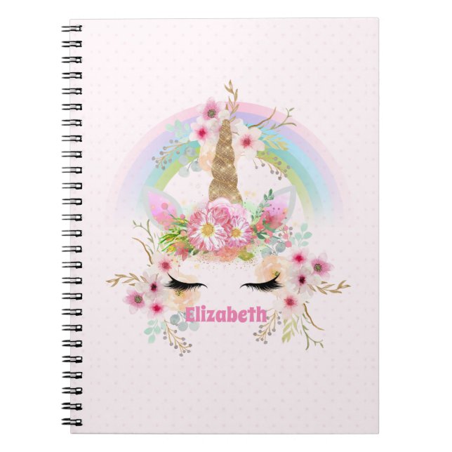 Cute Gifts Granddaughter Daughter UNICORN NAMED Notebook (Front)