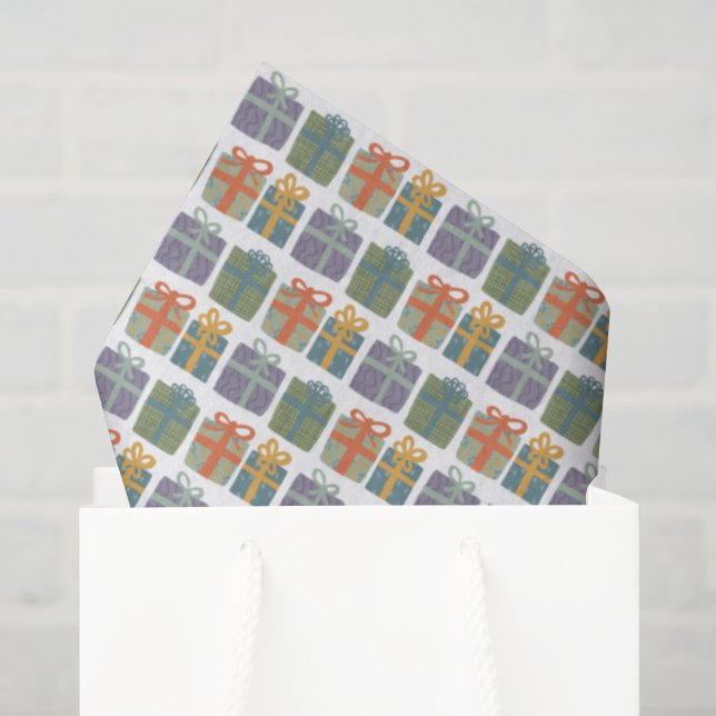 Cute Gifts Hand-Drawn Christmas Holidays Set of Tissue Paper (Gift Bag)