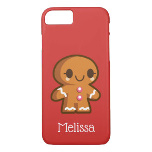 Cute Gingberbread Girl with Eyelashes iPhone 8/7 Case