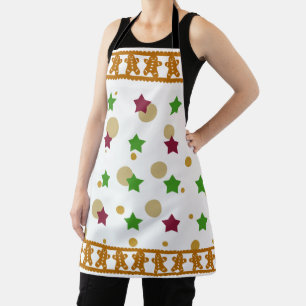 Cute Ginger Bread Cookie Mom Girlfriend Christmas Apron