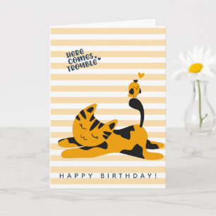 Cute Ginger Cat - Kids' Birthday Card