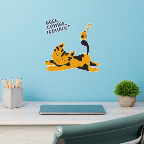  Cute Ginger Cat _ Nursery or Kids Bedroom Wall De Wall Decal