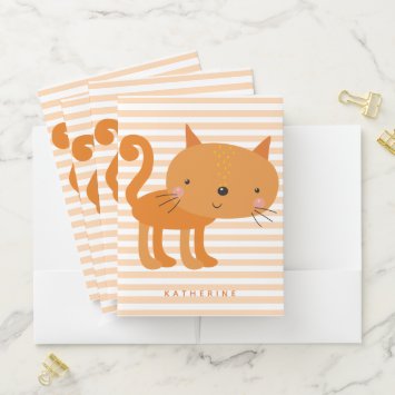Cute Ginger Cat - Orange Striped Kids' 