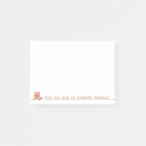 Cute Ginger Cat Personalize Notes