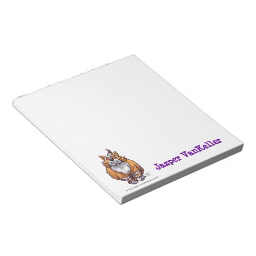 Cute Ginger Cat Personalized Notepad