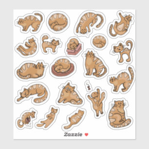Cute Ginger-Cat Stickers