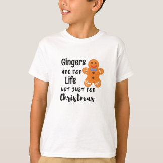 Cute Ginger Cookie With Christmas Colored Text T-Shirt