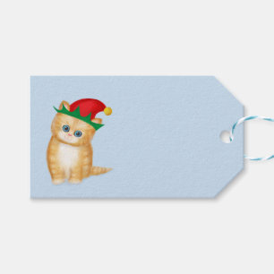 Cute ginger kitten Christmas gift tags