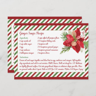 Cute Ginger Snaps Recipe Card