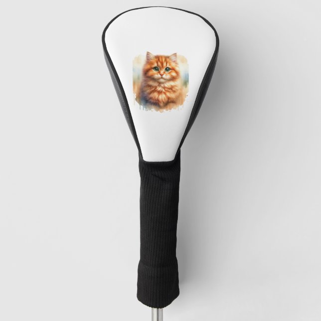 Cute Ginger Tabby Cat  Classic T-Shirt Golf Head Cover (Front)