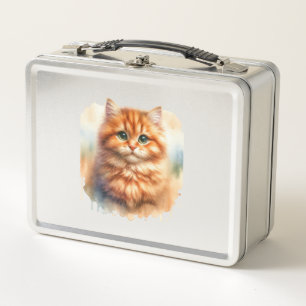 Cute Ginger Tabby Cat Classic T-Shirt Metal Lunch Box