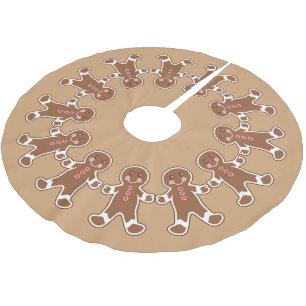 Cute Gingerbread Boys Christmas Tree Skirt