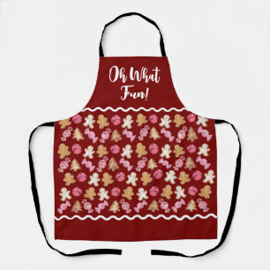 Cute Gingerbread Candy Cane Holiday Baking Apron