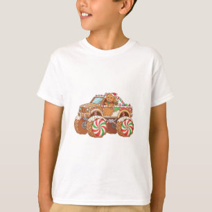 Cute Gingerbread Candy Monster Truck – Festive Hol T-Shirt