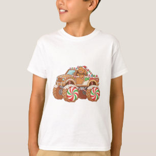 Cute Gingerbread Candy Monster Truck – Festive Hol T-Shirt