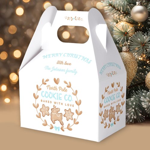 Cute Gingerbread Christmas Cookies Exchange Favor Boxes