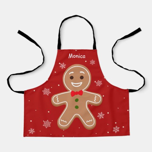 Cute Gingerbread Christmas Costume For Kids Apron