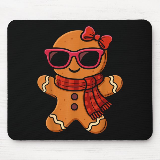 Cute Gingerbread Christmas For Women Girls Xmas  Mouse Pad (Front)