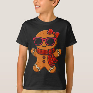 Cute Gingerbread Christmas For Women Girls Xmas T-Shirt