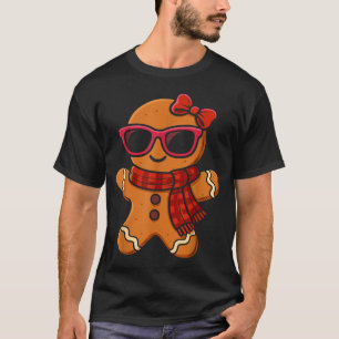 Cute Gingerbread Christmas For Women Girls Xmas  T-Shirt