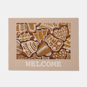 Cute Gingerbread Christmas Holiday Doormat