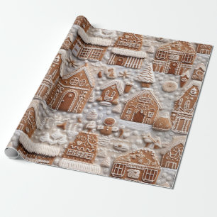 Cute Gingerbread Christmas Wrapping Paper