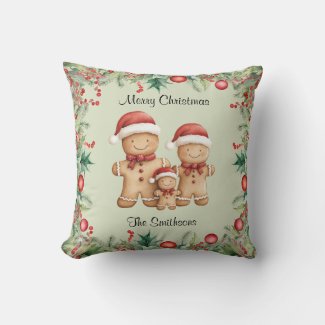 Cute Gingerbread Cookie Family Christmas
