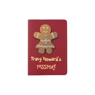 Cute Gingerbread Cookie Passport Holder