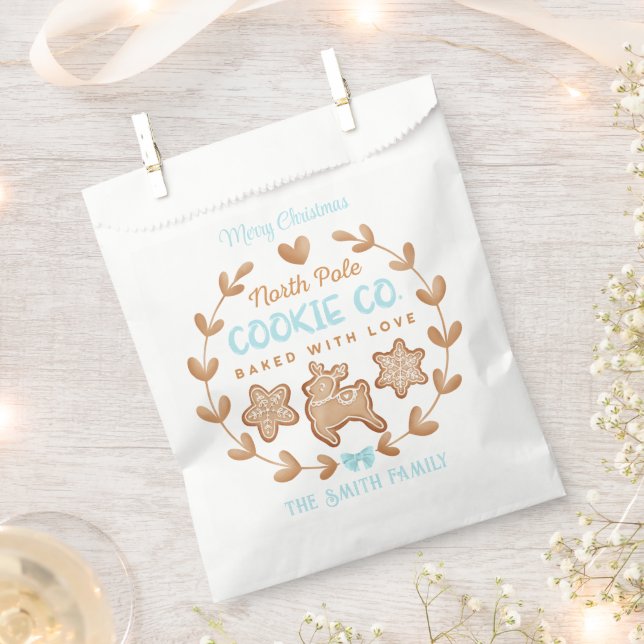 Cute Gingerbread Cookies Christmas Favor Bag (Clipped)