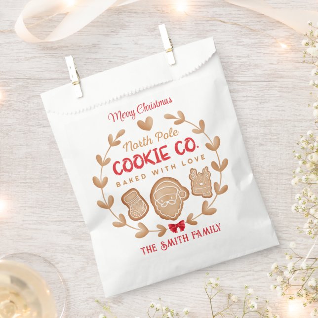 Cute Gingerbread Cookies Christmas Favor Bag (Clipped)