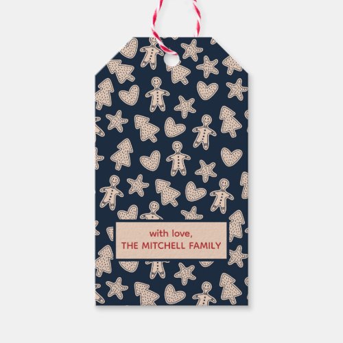 Cute Gingerbread Cookies Christmas Gift Tag