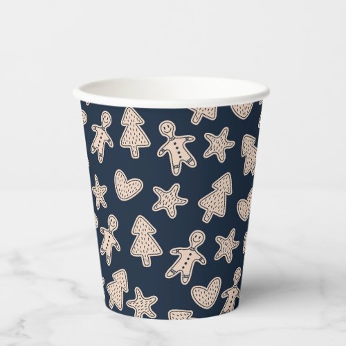 Cute Gingerbread Cookies Christmas Paper Cups