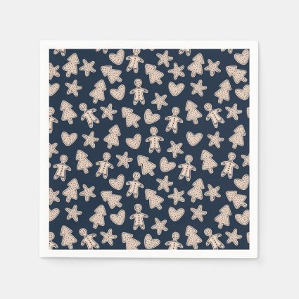 Cute Gingerbread Cookies Christmas Paper Napkins