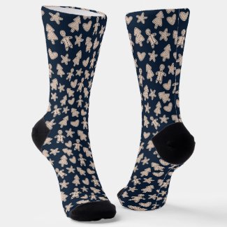 Cute Gingerbread Cookies Christmas Socks