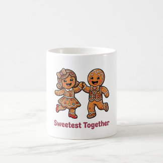 Cute Gingerbread Couple Sweetest Together Christma Coffee Mug