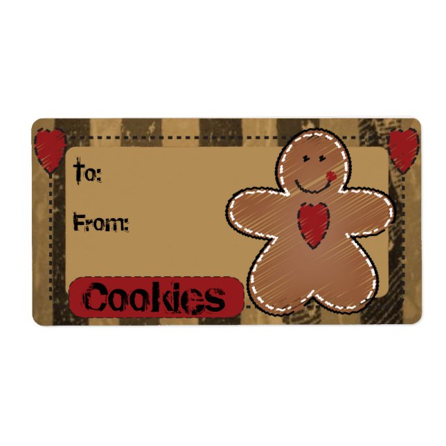 Cute Gingerbread Gift Tag (Front)