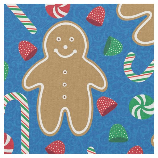 Gingerbread Santa Candy Cane Pattern Wrapping Paper, Zazzle